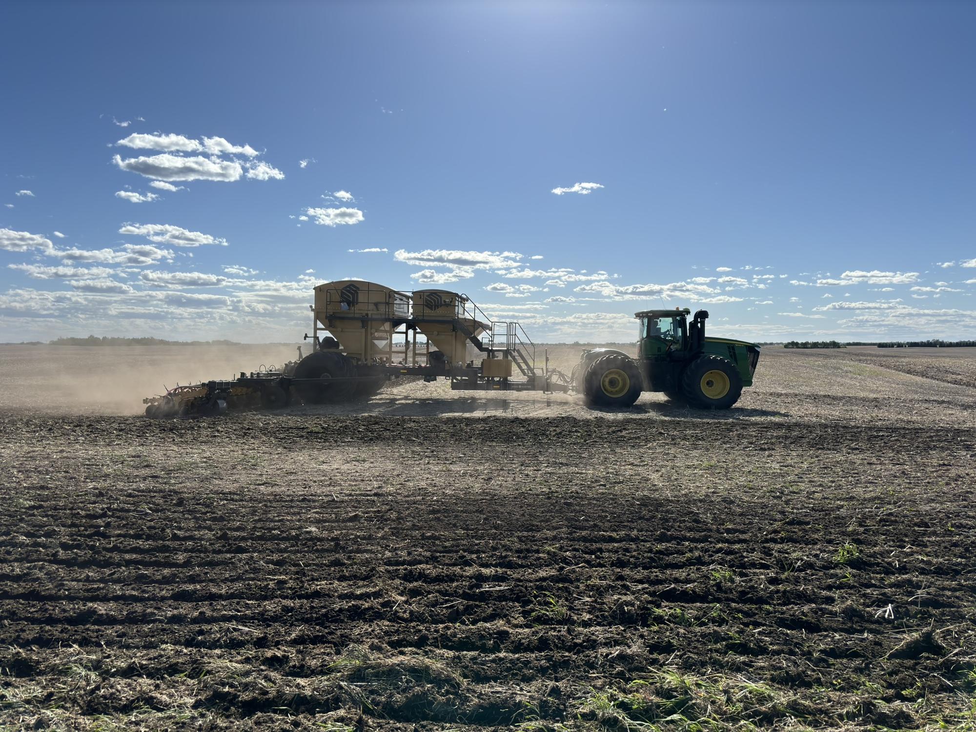 Seeding at sunset