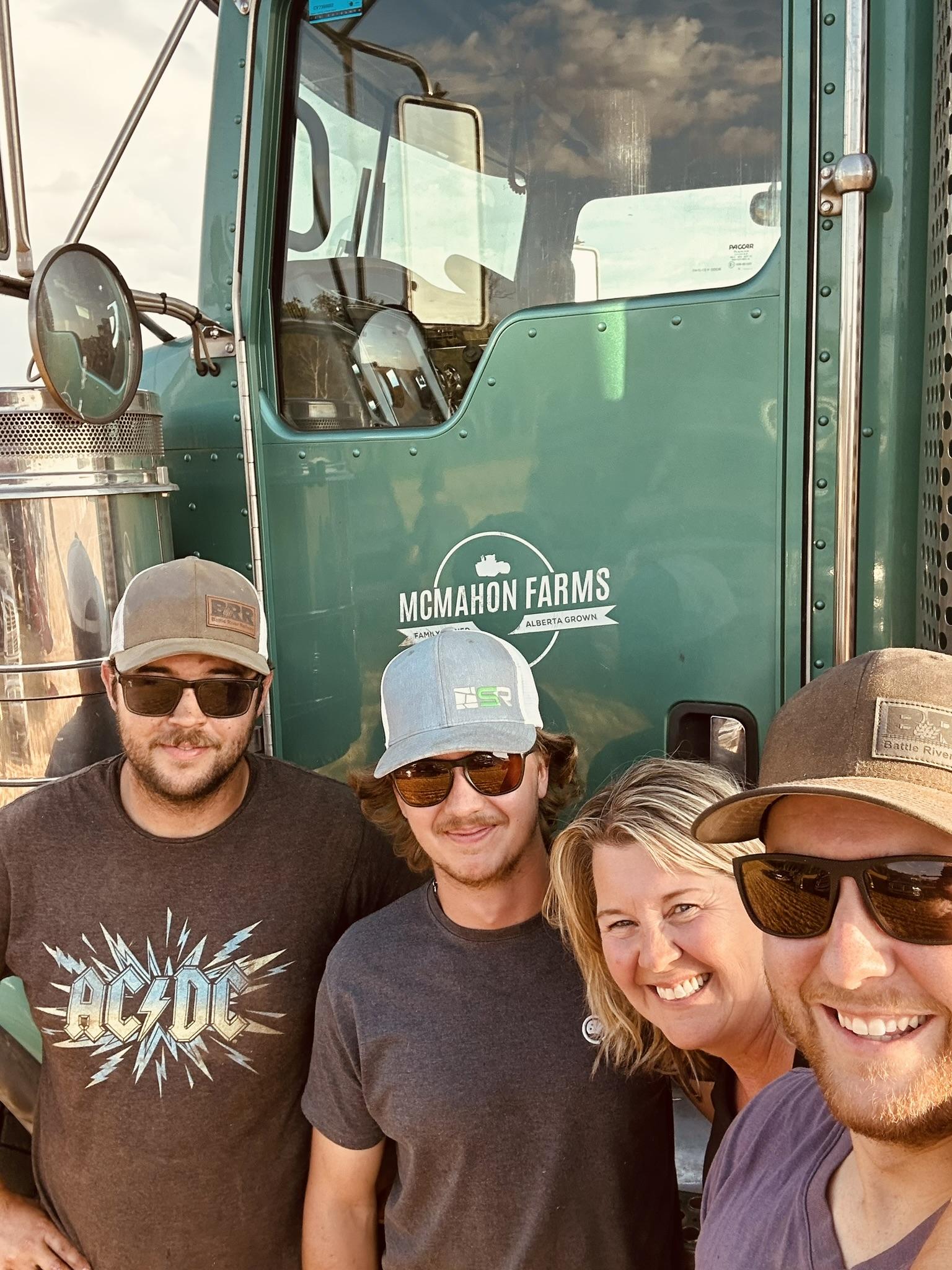 Crew at the grain truck
