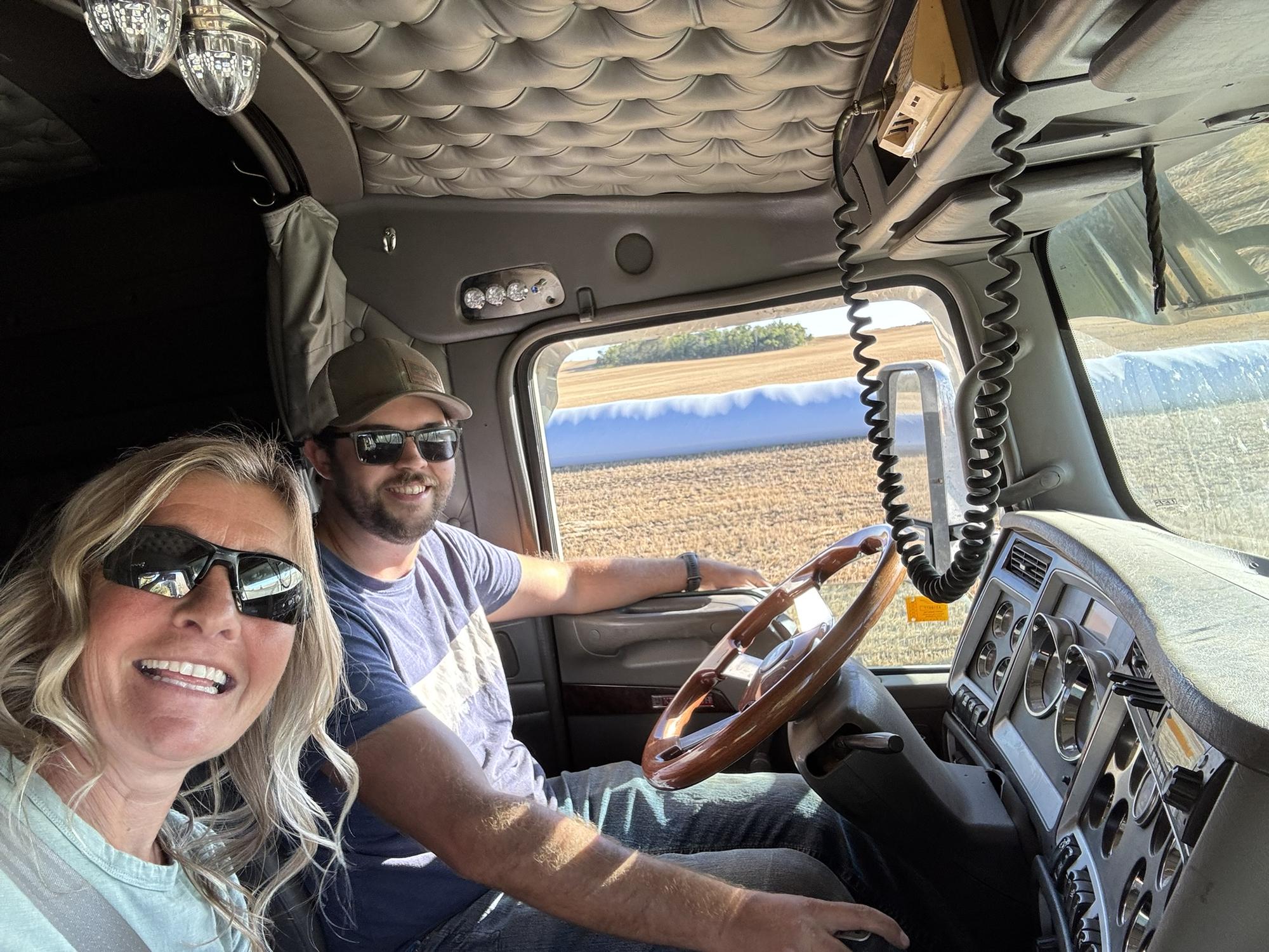 Sprayer in canola bloom